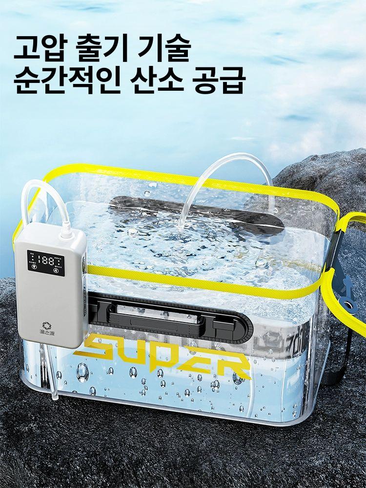 낚시 양수기 갯바위양수기 휴대용 물펌프 기포기 조명 충전식 농업용 급수기 캠핑 소형물펌프 손씻기 전동 그레이 - 상세 이미지 3