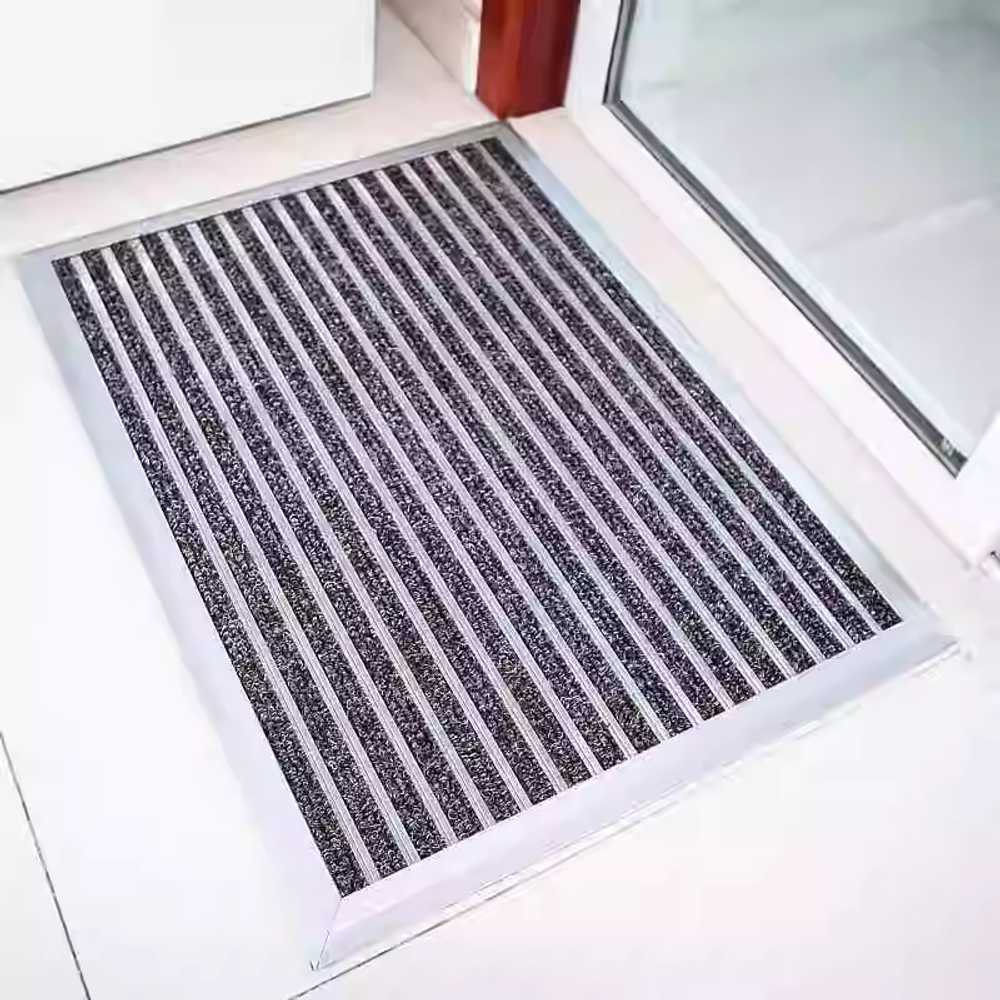 안전화 털이개 신발 흙먼지 매트 제거기 대형 브러쉬 60x40 그레이 - 상세 이미지 3