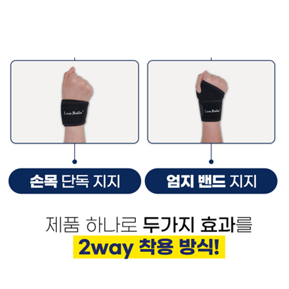 라인벨라 탄탄 손목보호대 엄지 밴드 아대 헬스 [1+1] - 상세 이미지 2