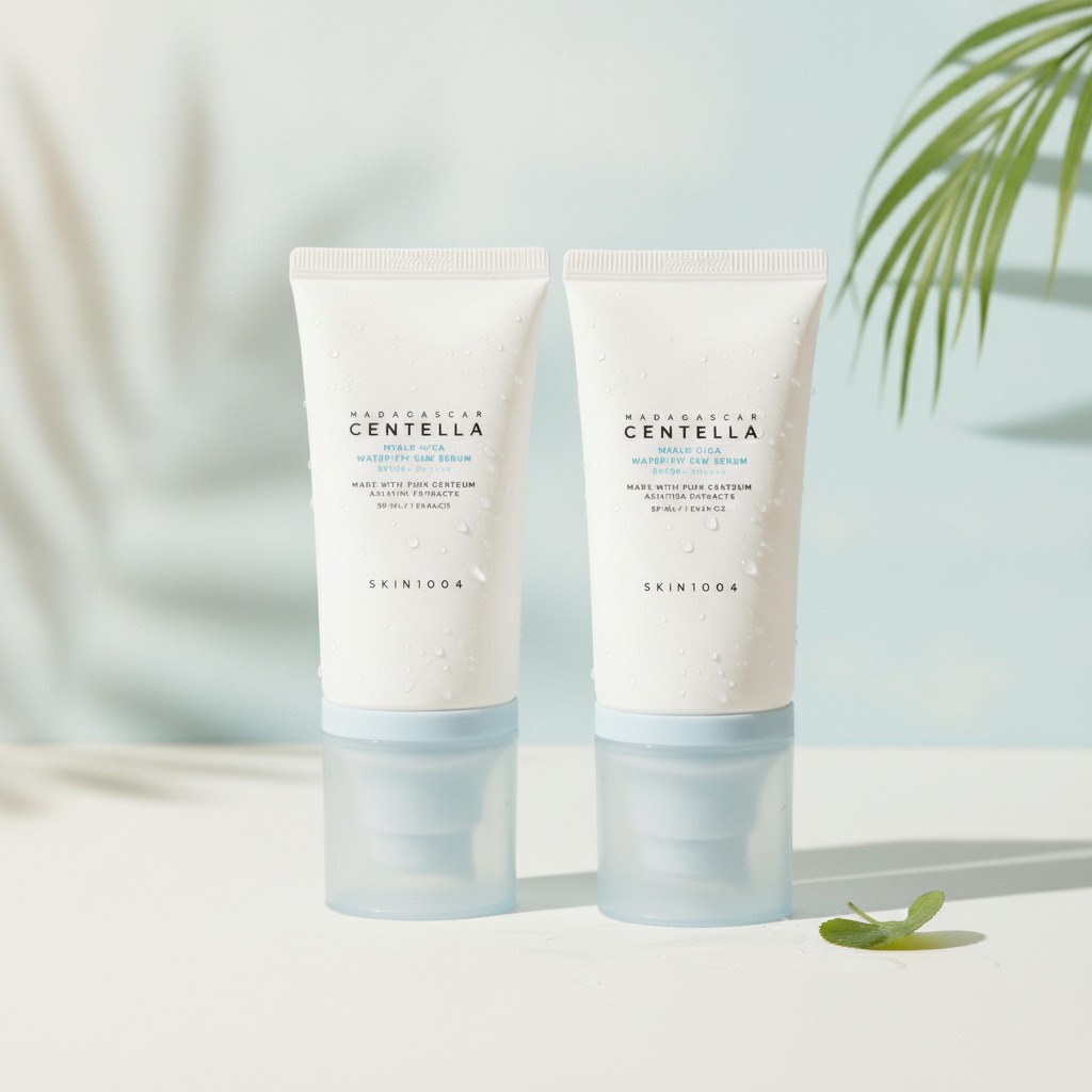 스킨1004 선크림 50ml + 50ml + 선세럼 15ml 수분 센텔라 시카 워터핏 - 상품 이미지