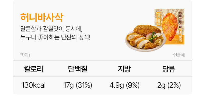 한끼통살 현미 크리스피 닭가슴살 4종 20개입 단백질 에어프라이어 판매처 상세 정보 이미지 4
