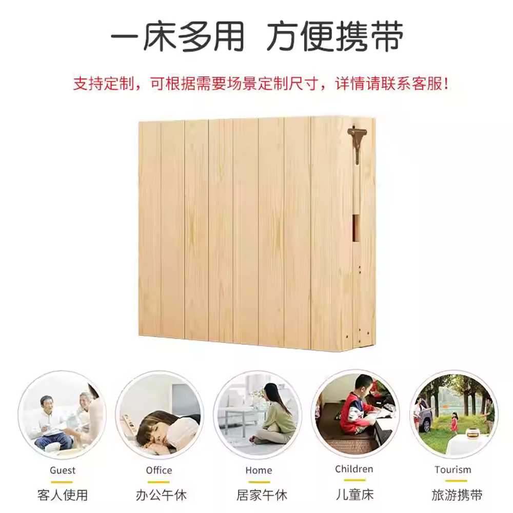 평상 마루 침대 간이 접이식 조립식 원목 프레임 평상 120x20x40 - 상세 이미지 3