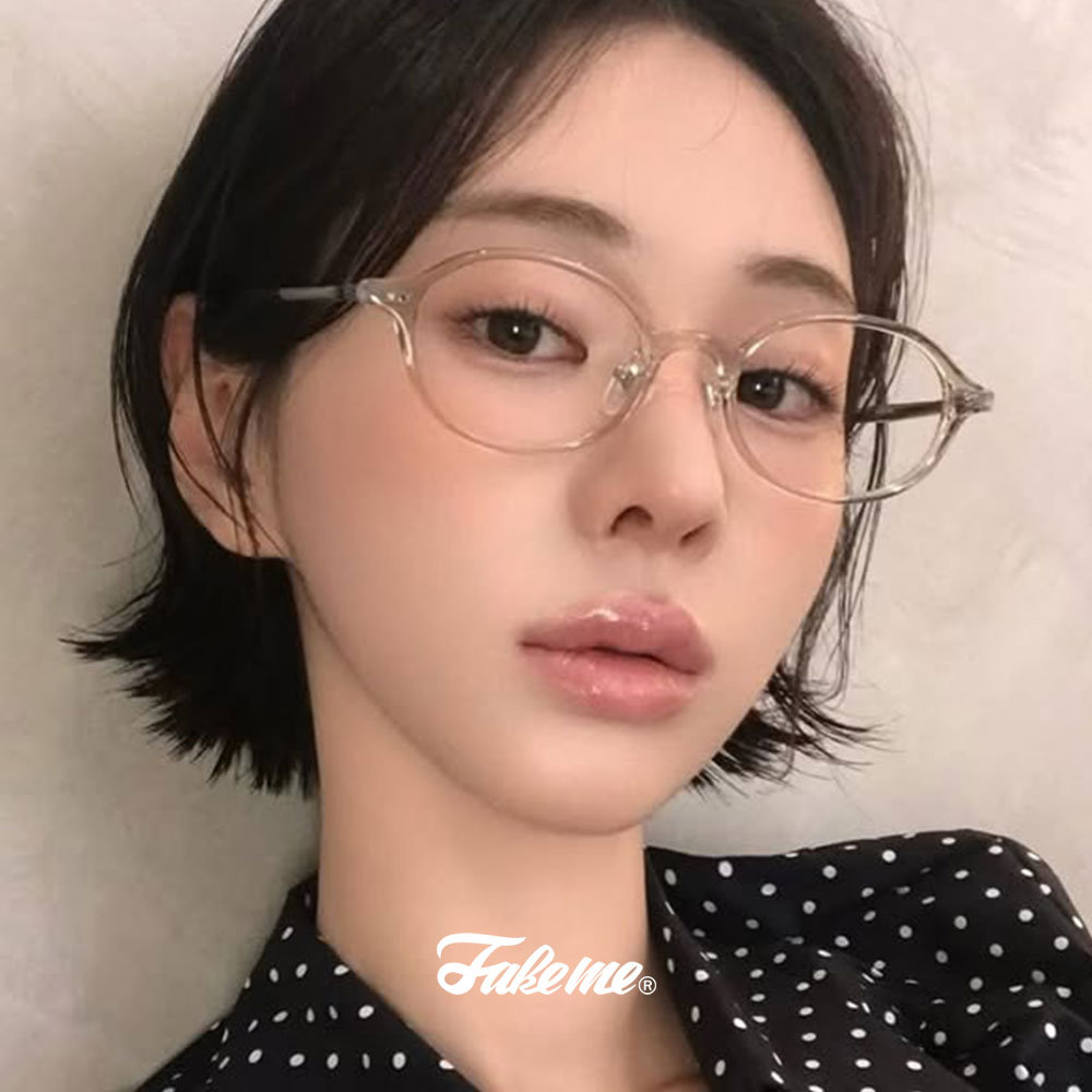 페이크미 루니 Rooney GRY 투명 그레이 여자 남자 얇은 뿔테 안경테 - 상품 이미지