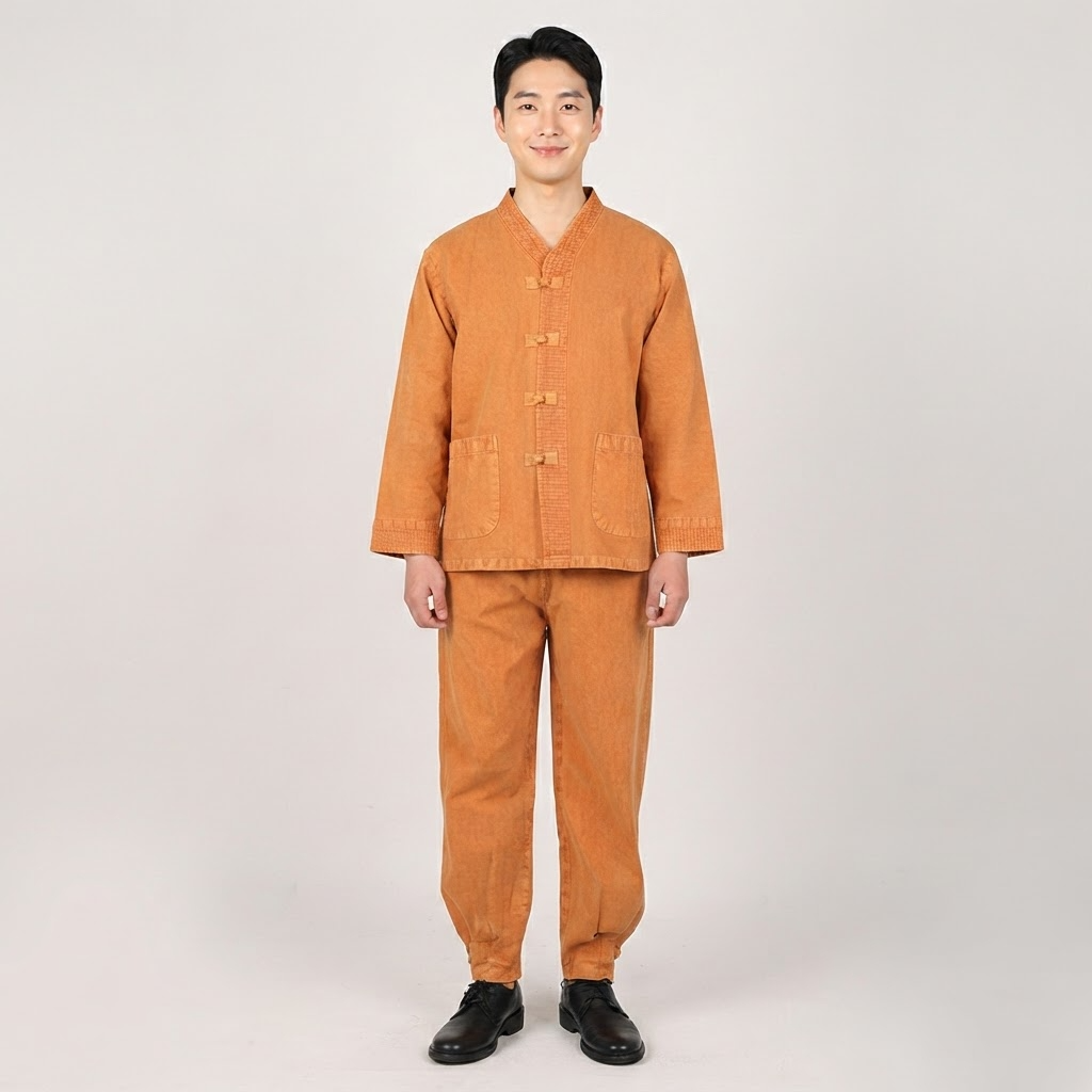 남자 봄가을 생활한복 20수 우바시 적삼 바지 계량 개량 한복 절복 법복 이미지 6