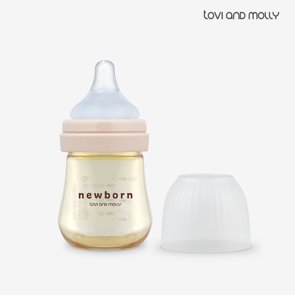 토비앤몰리 PPSU 신생아 배앓이 방지 아기 조리원 젖병 (젖꼭지 포함) 80ml, 1개, 핑크 - 상품 이미지