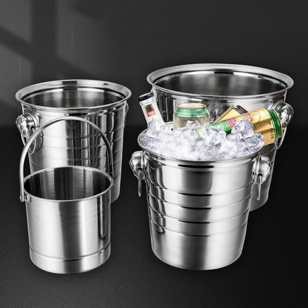 아이스 버켓 맥주 바 샴페인 얼음 보관 캠핑 칠링 바스켓 대형 - 상세 이미지 2