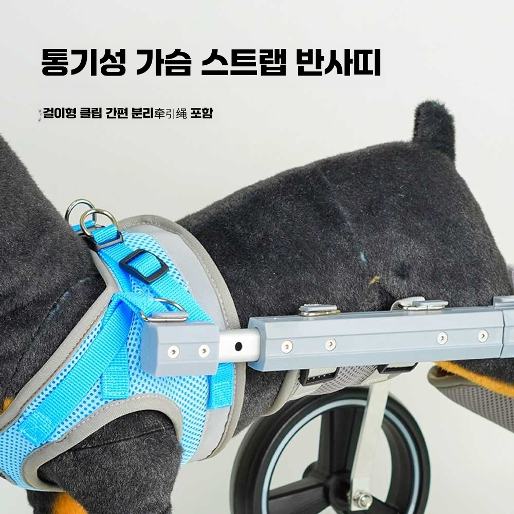 강아지휠체어 뒷다리 재활 훈련 의족 노견 고양이 XS-2륜5인치바퀴 - 상세 이미지 4