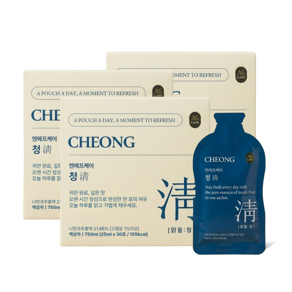 나한과추출 도라지뿌리 엔에프케어 청 후레쉬 나한과 도라지 생강 진한 액상 25ml 파우치 케어 90포, 3개 - 상품 이미지