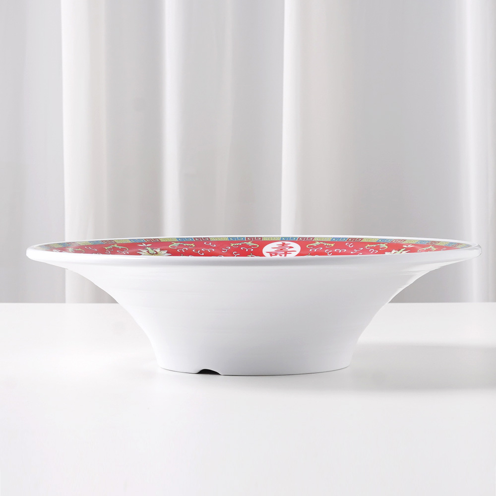 홍화 멜라민 면기 중식 짬뽕 마라탕 그릇 26cm, 오복 - 상세 이미지 2