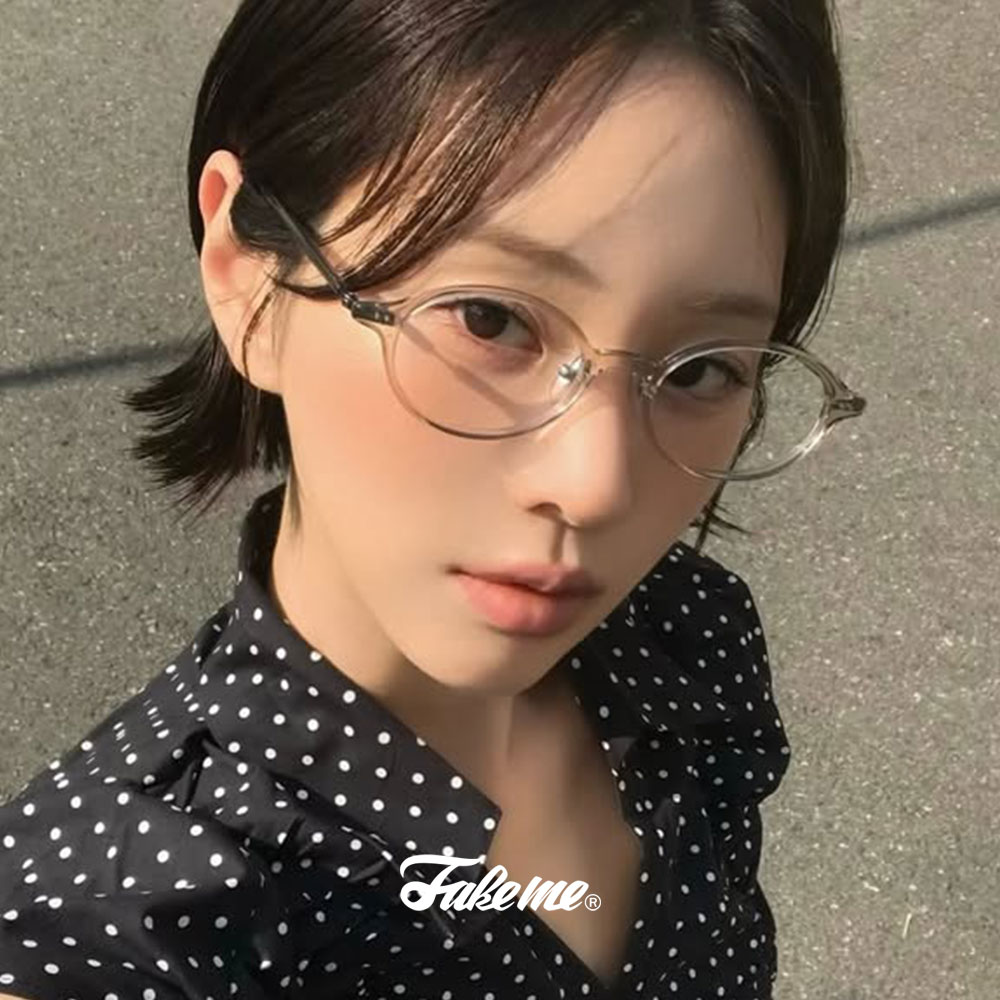 페이크미 루니 Rooney GRY 투명 그레이 여자 남자 얇은 뿔테 안경테 - 상세 이미지 2