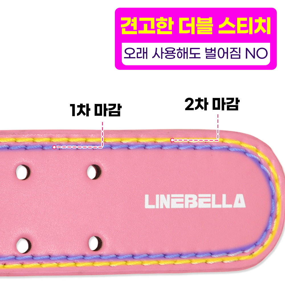 라인벨라 헬스 여성용 레더 리프팅 벨트 허리보호대 웨이트 복압 역도 가죽 헬스벨트 웨이트 이미지 6