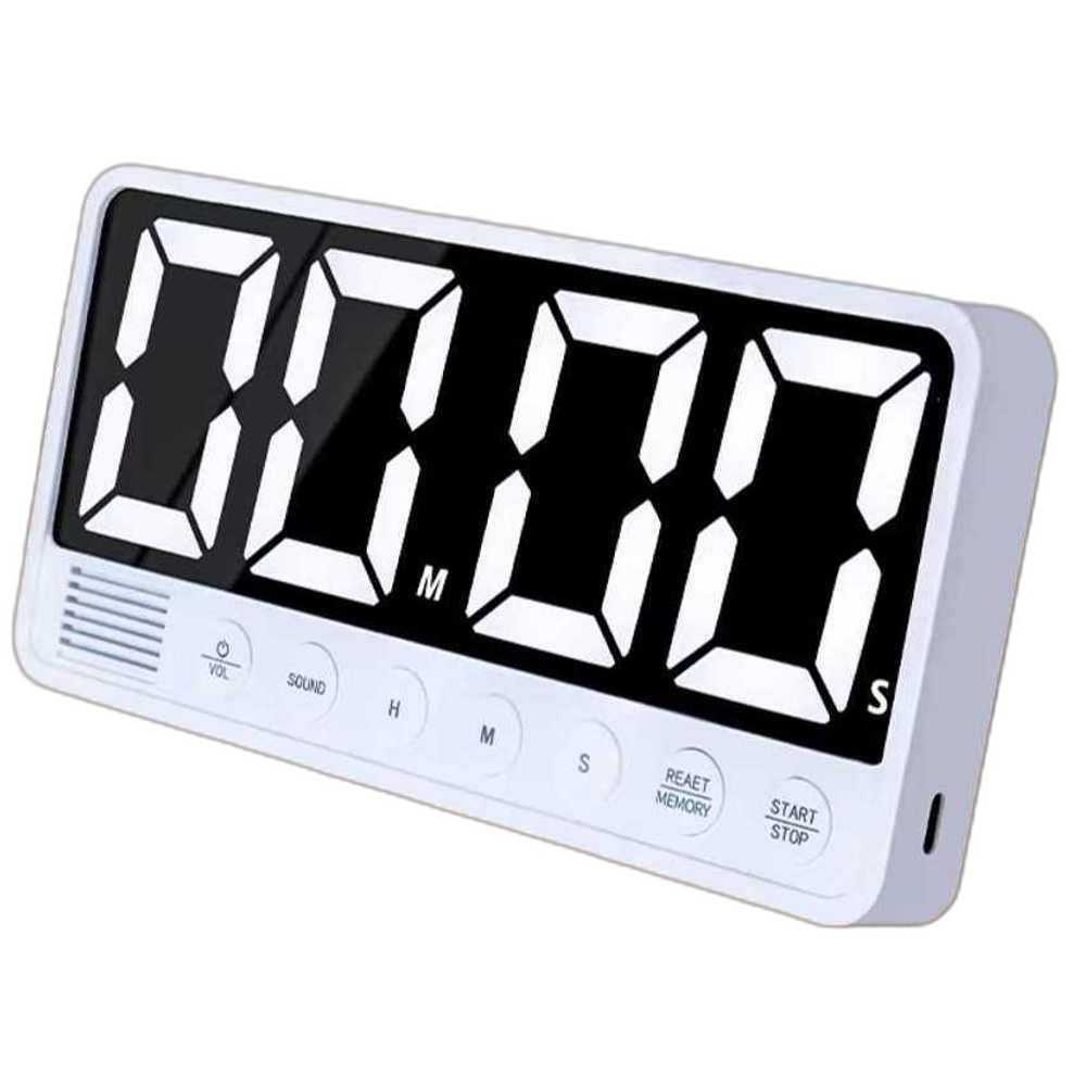 LED 타이머 시간 무선 크로노그래프 스톱워치 카운터 화이트 - 상품 이미지