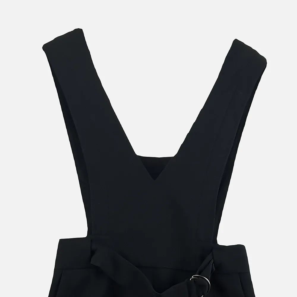 탑걸 블랙 여자 점프수트 84-160 N9543 - 상세 이미지 3