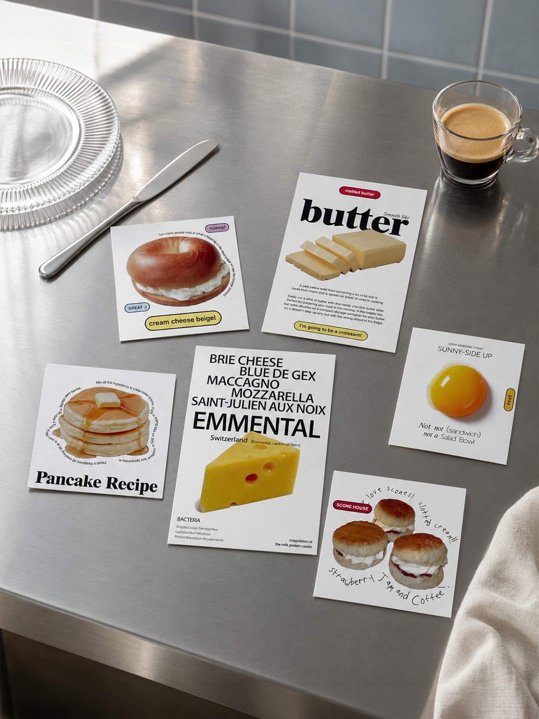 인테리어 엽서 미니포스터 감성포스터 홈카페 주방인테리어 벽꾸미기 BUTTER - 상품 이미지
