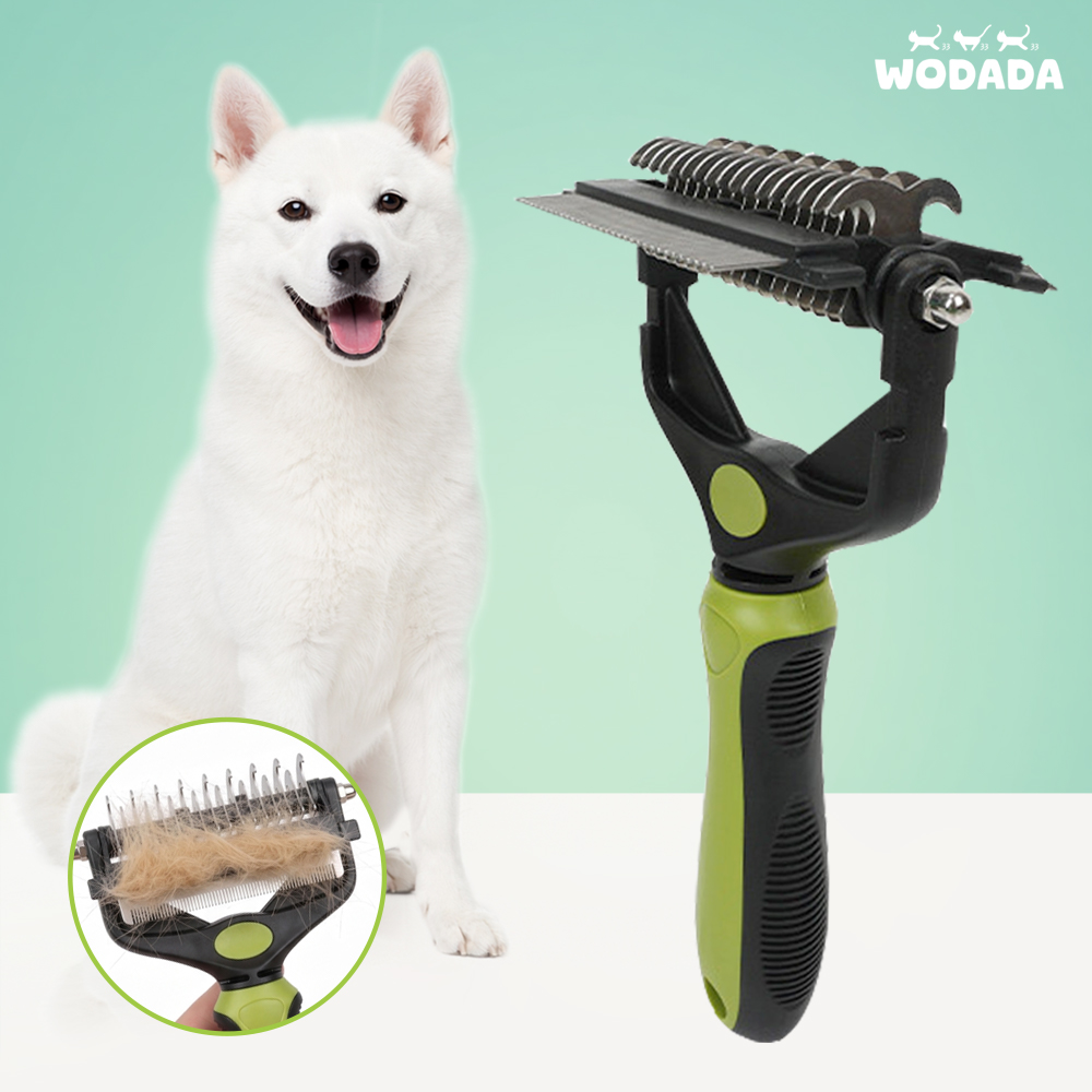 우다다 강쓱빗 3in1 강아지 빗 고양이 브러시 애견 그루밍 엉킨 털 죽은 털 제거 브러쉬 - 상품 이미지