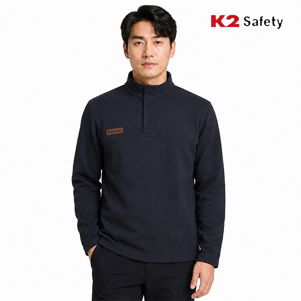 K2 세이프티 등산복상의 등산긴팔티셔츠 겨울 근무복 스판 소프트 신축성 F3201 - 상품 이미지