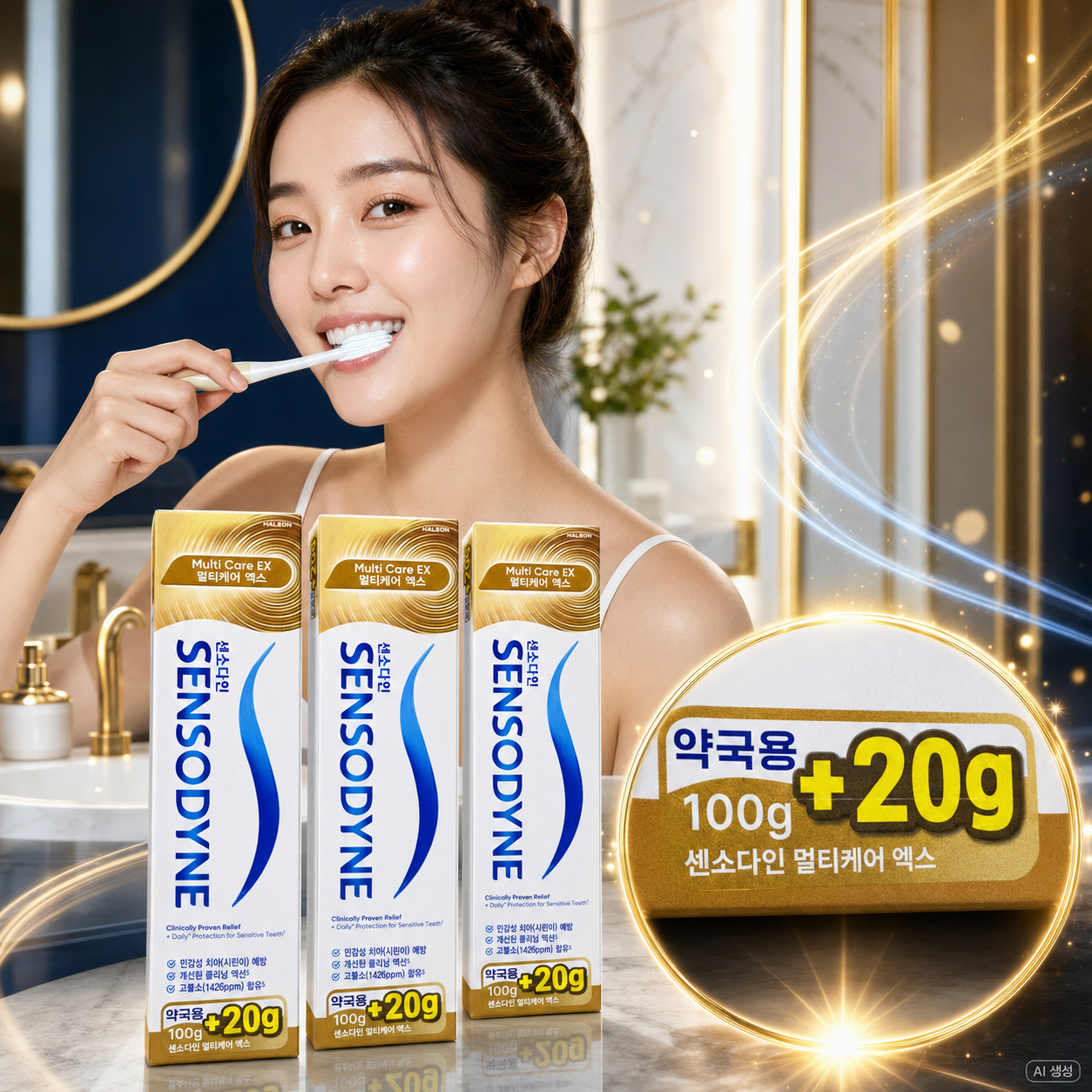 3개입 민감성 치아 약국용 대용량 센소다인 치약 멀티케어 EX 불소 잇몸 충치 이치 잇츠 상품 이미지