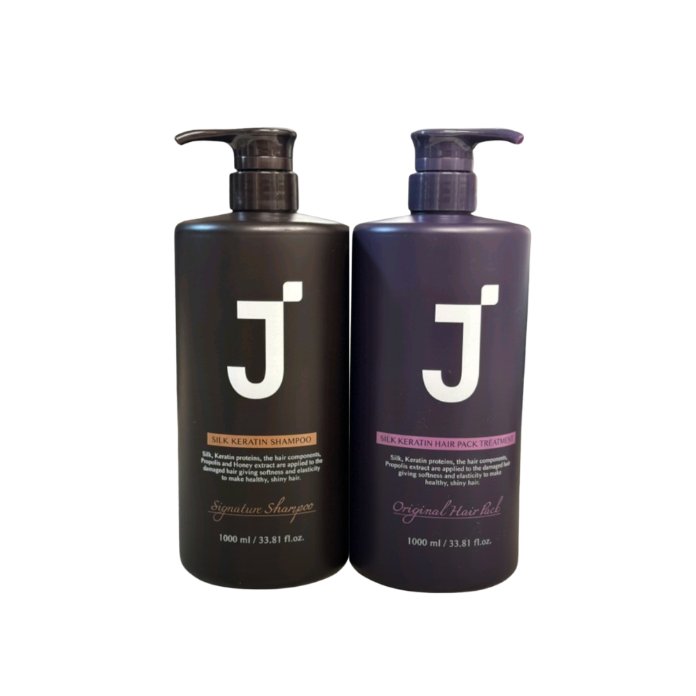 제이숲 실크케라틴 샴푸 1000ml + 실크케라틴 트리트먼트 1000ml - 상품 이미지