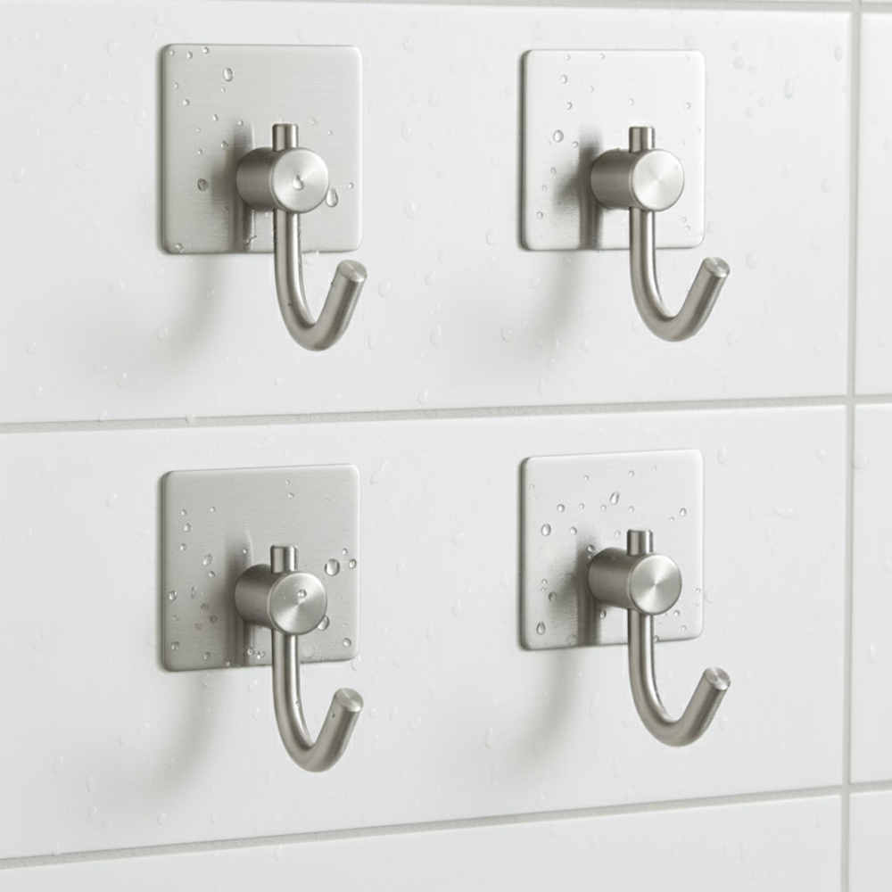 올스텐 접착 후크걸이 1+1 3M 초강력 무타공 욕실 걸이 붙이는 공중부양 조리도구 주방 - 상세 이미지 2