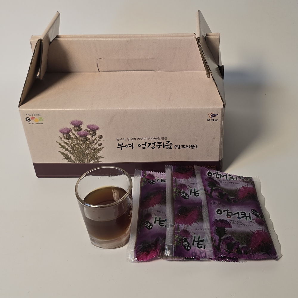 부여 엉겅퀴즙 유기농 엉겅퀴 100% 30포 자연에 산야초 담은 - 상품 이미지