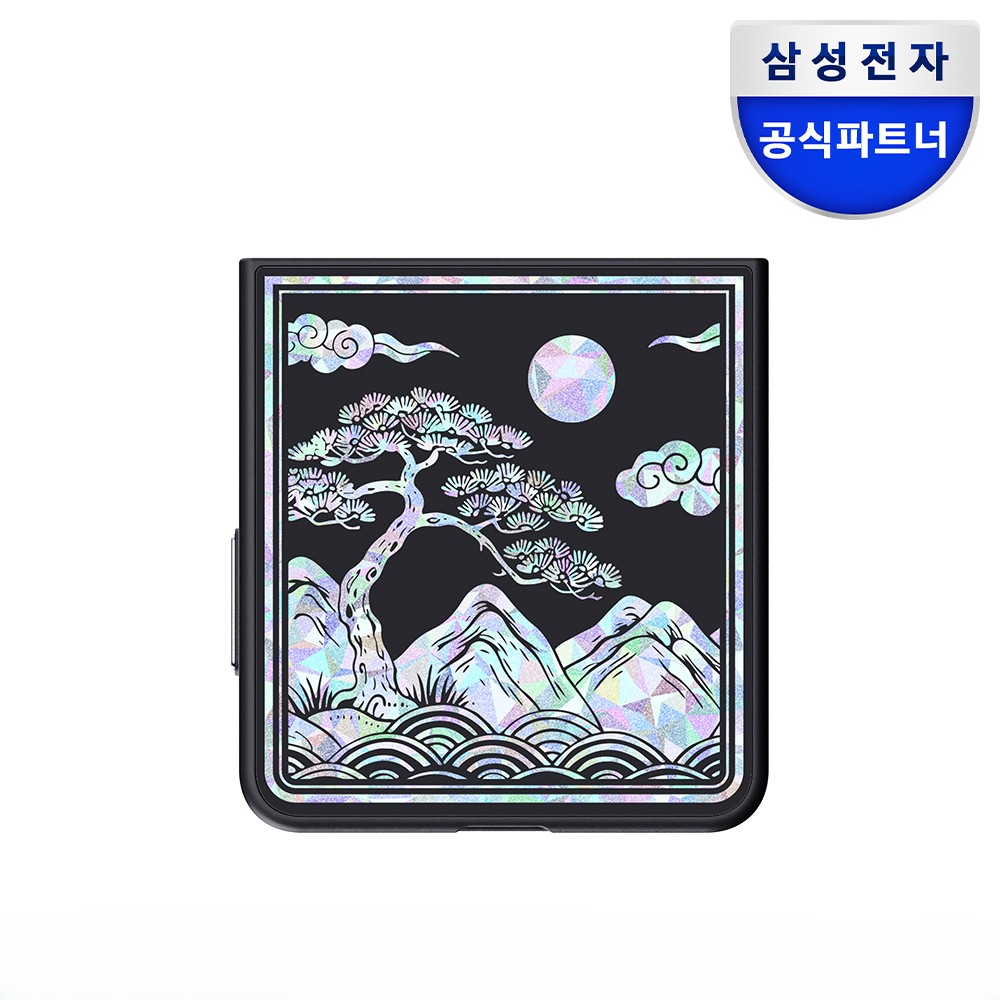 삼성 갤럭시Z 플립8 자개 마그넷 케이스 맥세이프 커버 달과 소나무 - 상품 이미지