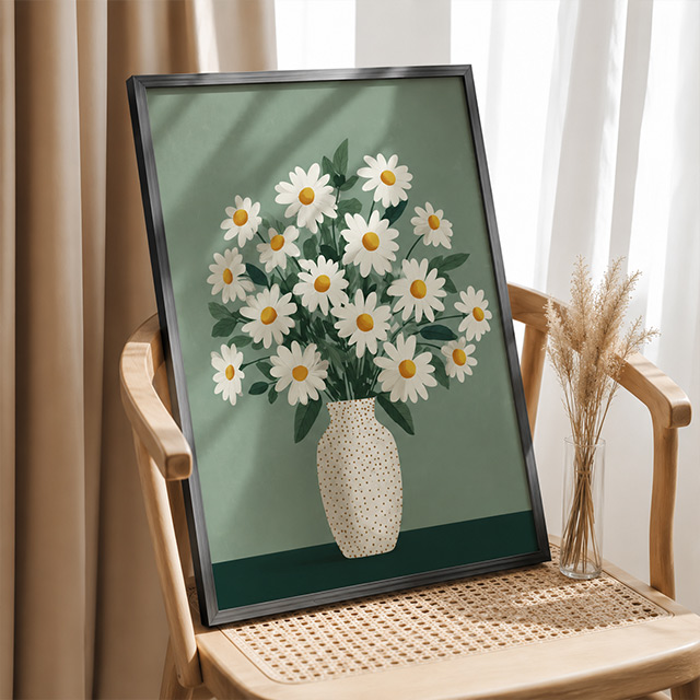 데이지 꽃 그림 액자 모던 홈데코 거실 침실 인테리어 포스터 집들이 개업선물 LOVE 이미지 6