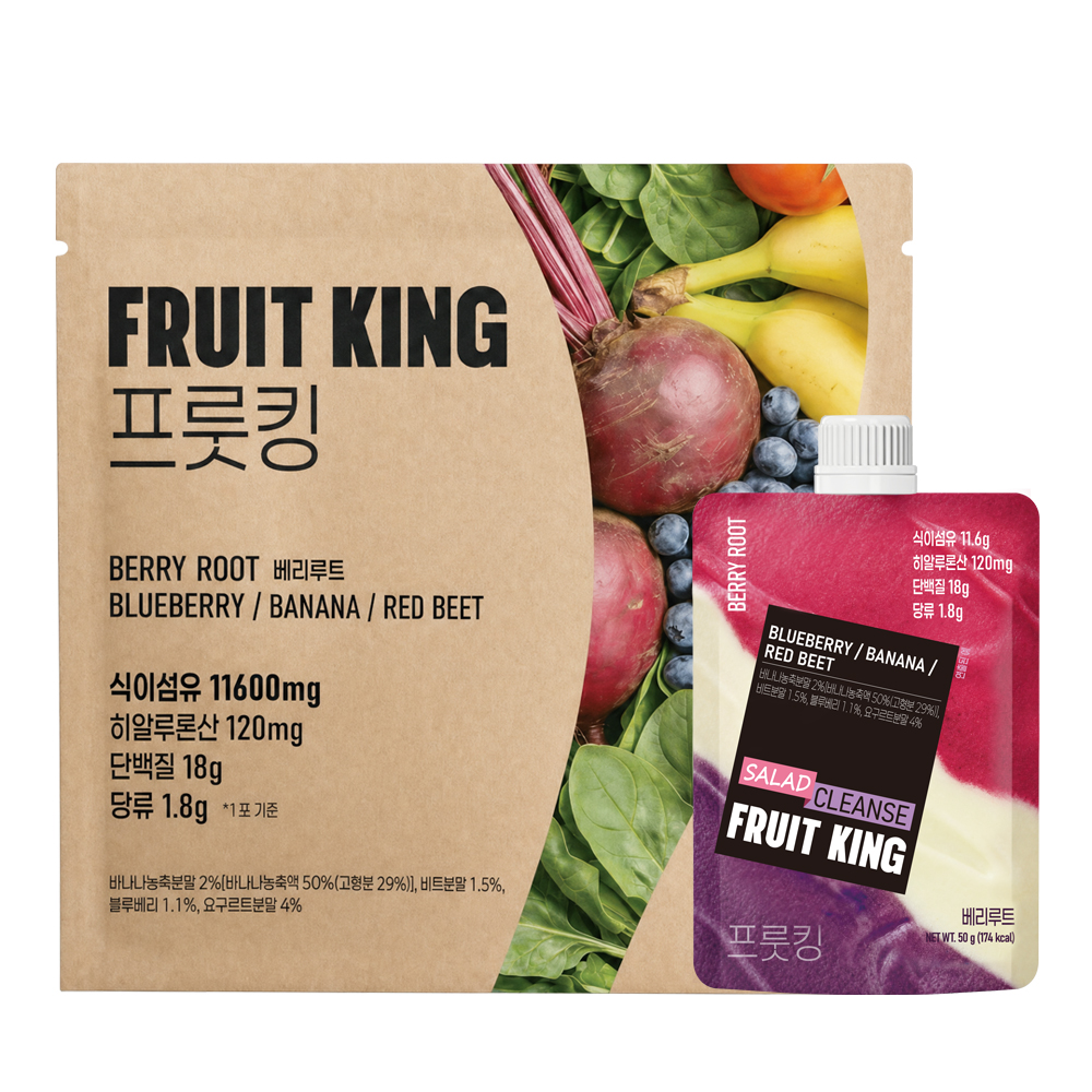 프룻킹 식이섬유쉐이크 50g, 비트블루베리스무디맛 클렌즈주스 14포, 1개 - 상세 이미지 3