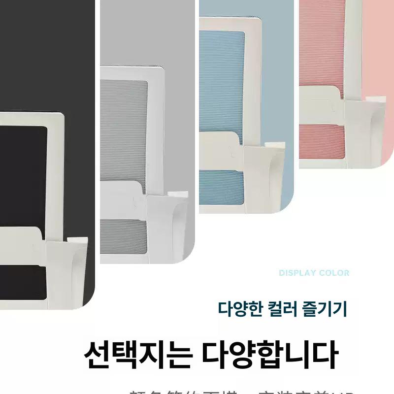 인체공학적 사무용 컴퓨터 회의실 학생용 리클라이너 화이트 프레임 그레이 메시 나일론 받침대 고정형 팔걸이 - 상세 이미지 3