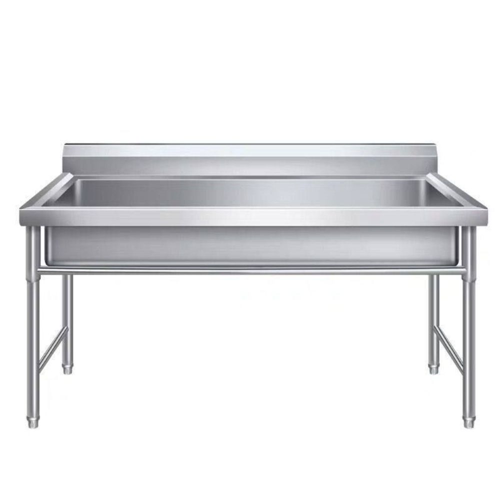 업소용 씽크대 스테인리스 개수대 야외 세면대 사각 120x50x80cm - 상품 이미지