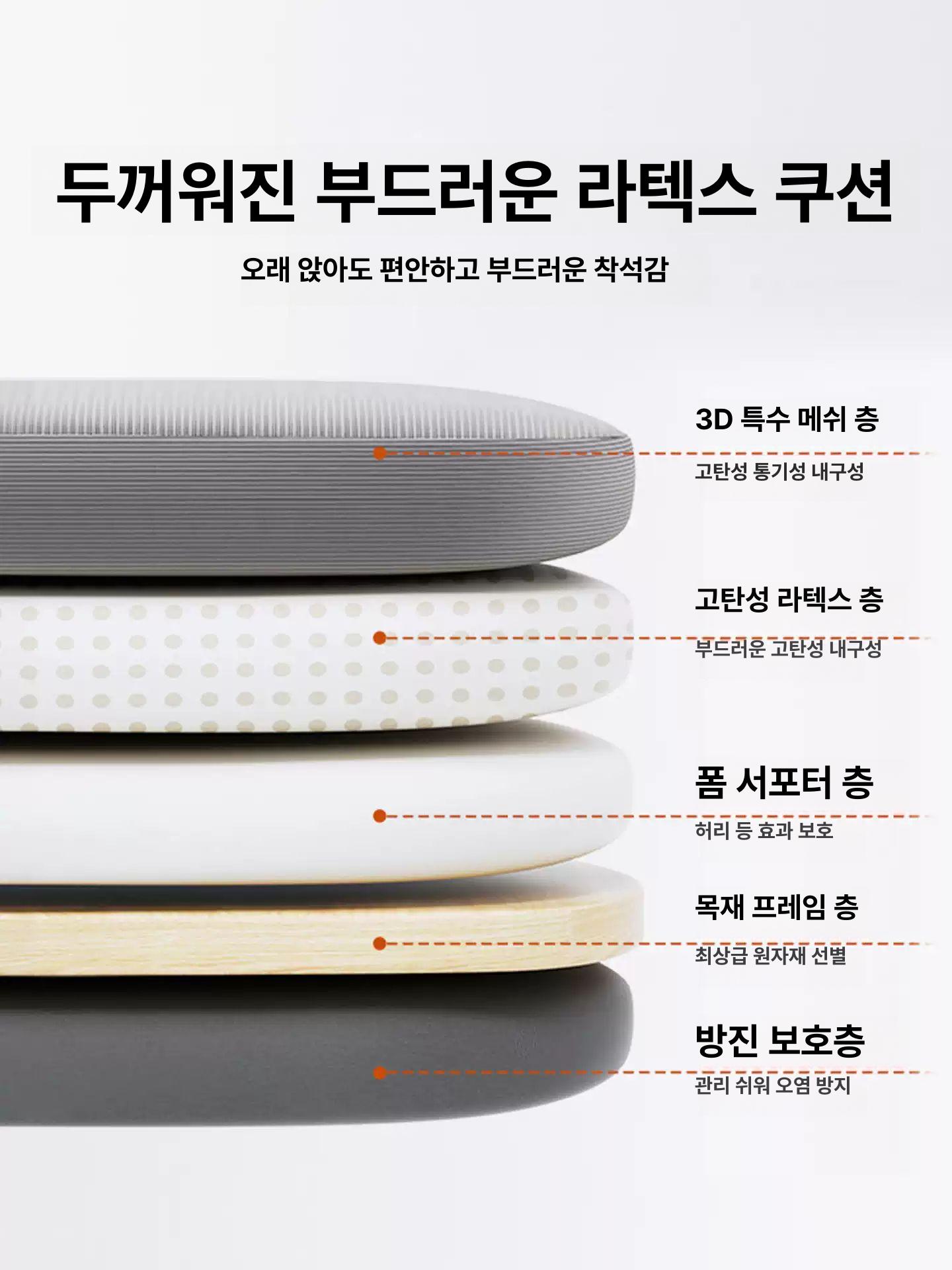 편안한 메쉬 컴퓨터의자 학생 사무실 허리받침 등받이 회전형 프레임 메시 두꺼운 1 단계 표준 스펀지 나일론 받침대 고정형 팔걸이 - 상세 이미지 2