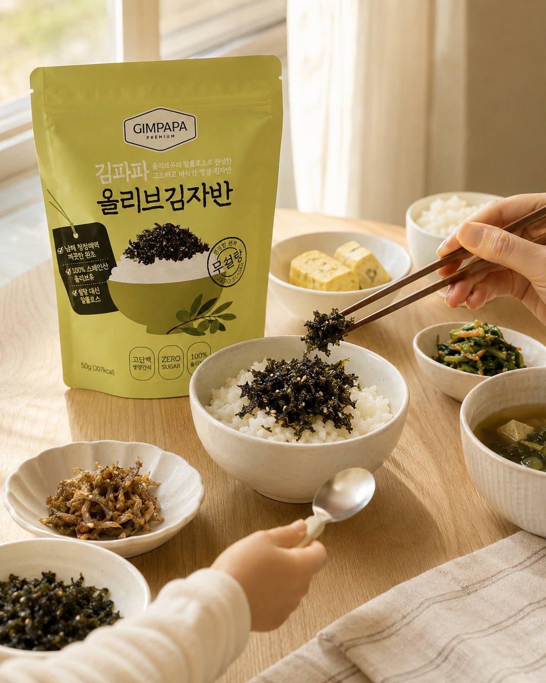 무설탕 김자반 4봉 알룰로스 올리브유 김파파 - 상세 이미지 3