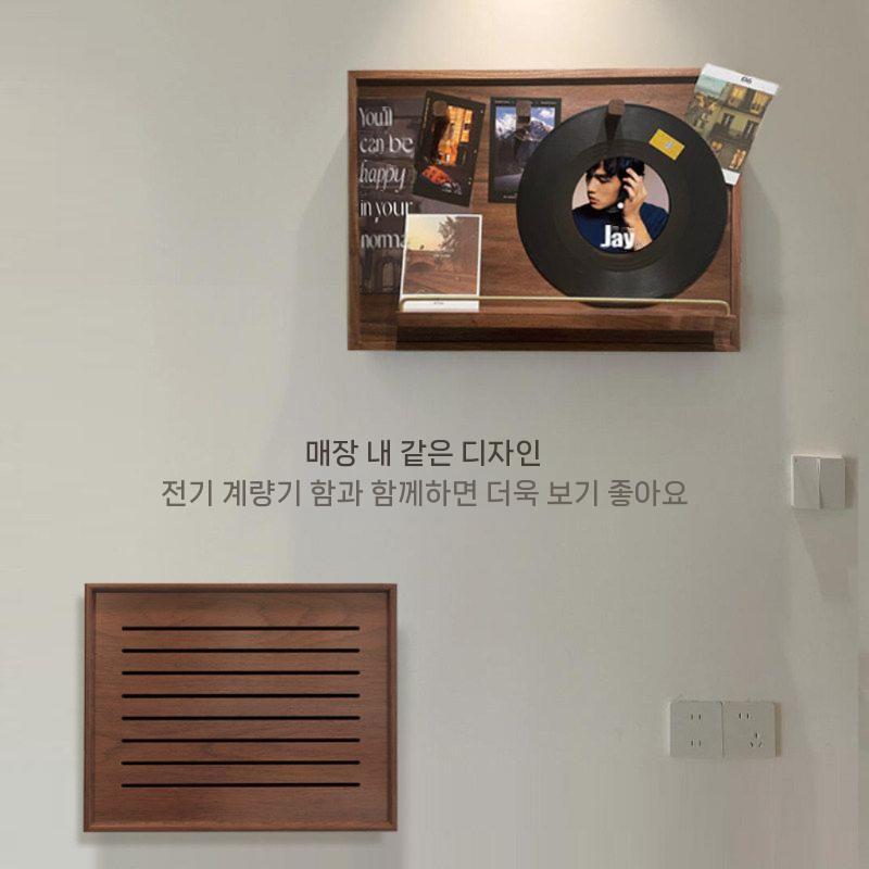 배전함 가리개 두꺼비집 커버 차단기 덮개 원목 인테리어 A 40x30cm 행잉 타입 두께 1.7 이내로 커버할 수 있 - 상세 이미지 2