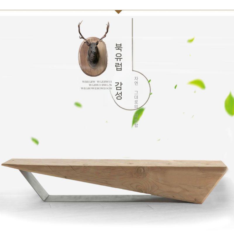 통나무 벤치 의자 원목 방부목 야외 고재 인테리어 A 모델 120x30x40cm - 상세 이미지 4