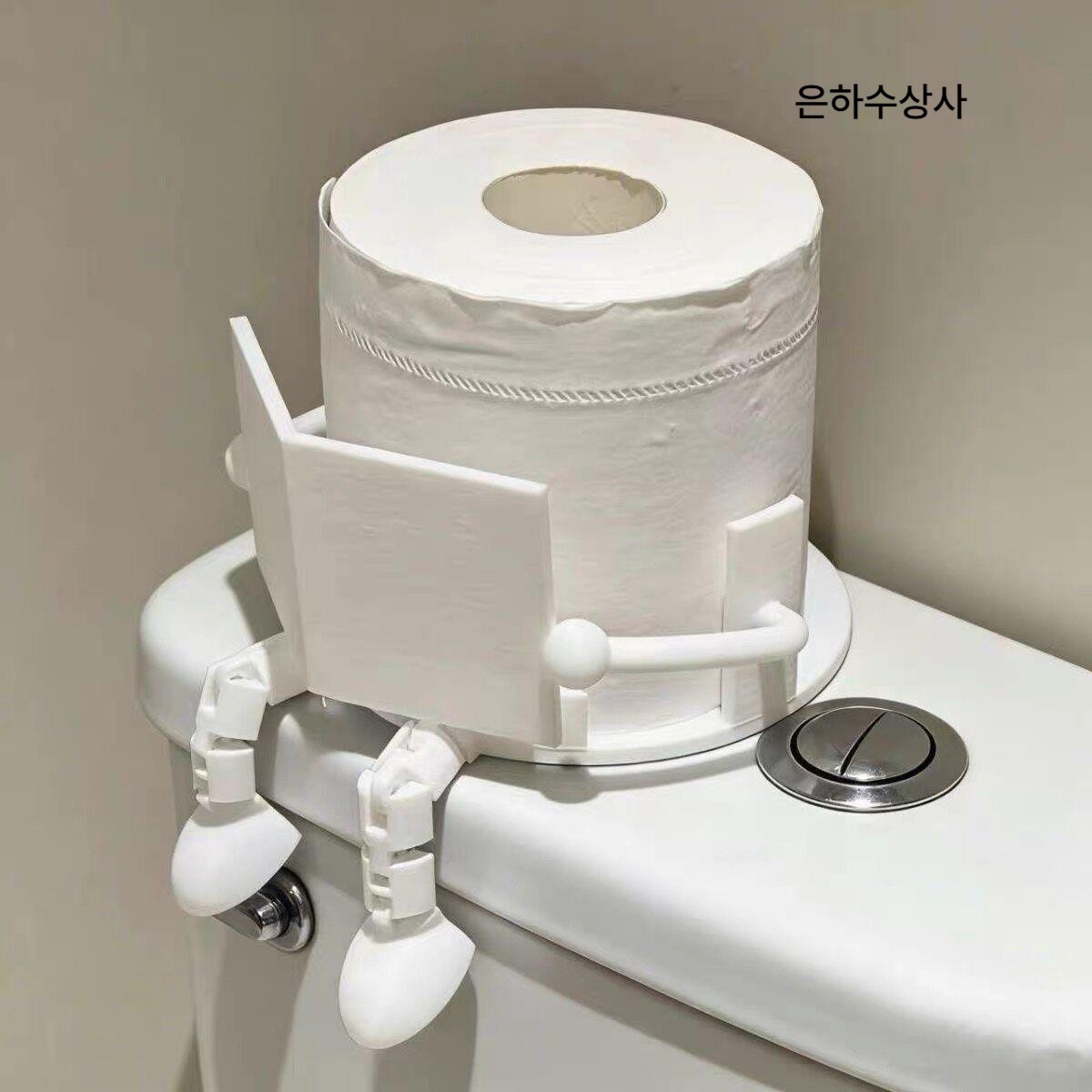 롤 휴지걸이 티슈 케이스 화장지 걸이 휴지 테이블 장식 인테리어 장식 소품 은하수상사 화이트 - 상세 이미지 4