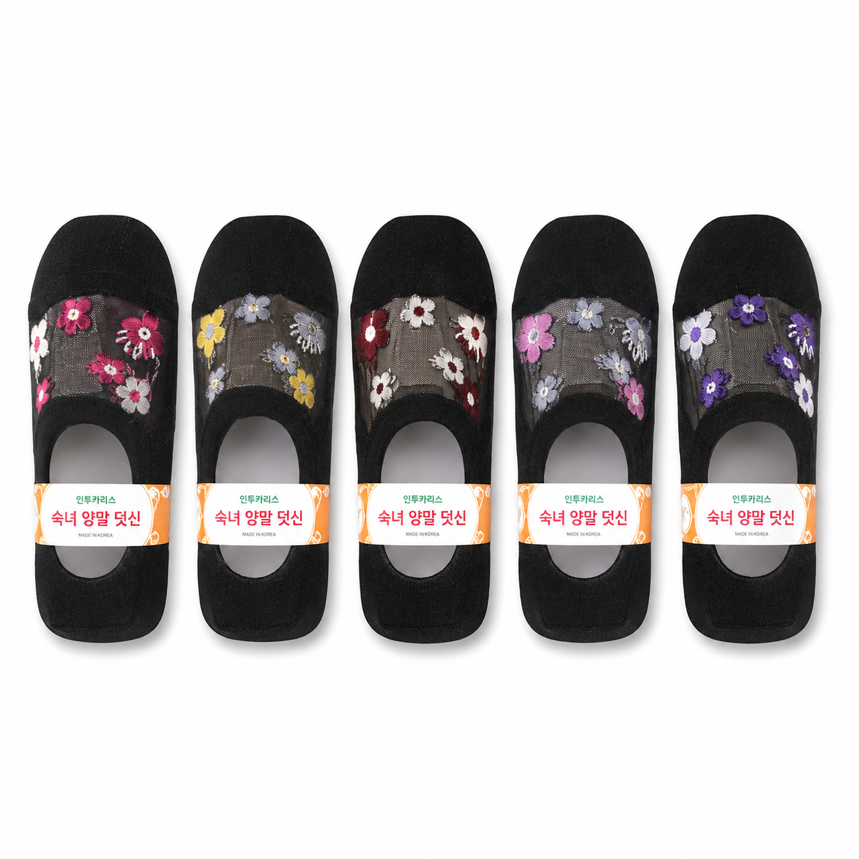 인투카리스 국내산 여성 비올라 시스루 미끄럼방지 모노덧신 0052spd-4 - 상품 이미지