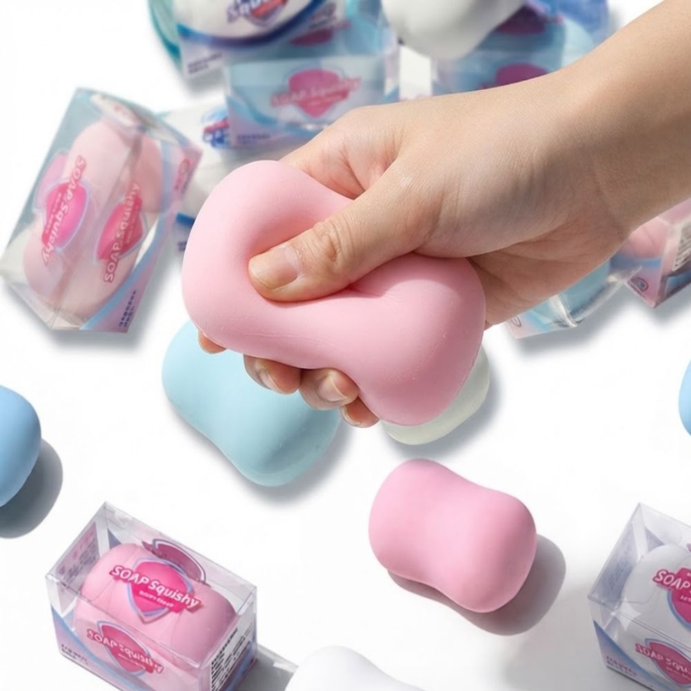 비누 말랑이 크런치 슬랑이 스퀴시 왁뿌볼 스트레스볼 - 상품 이미지