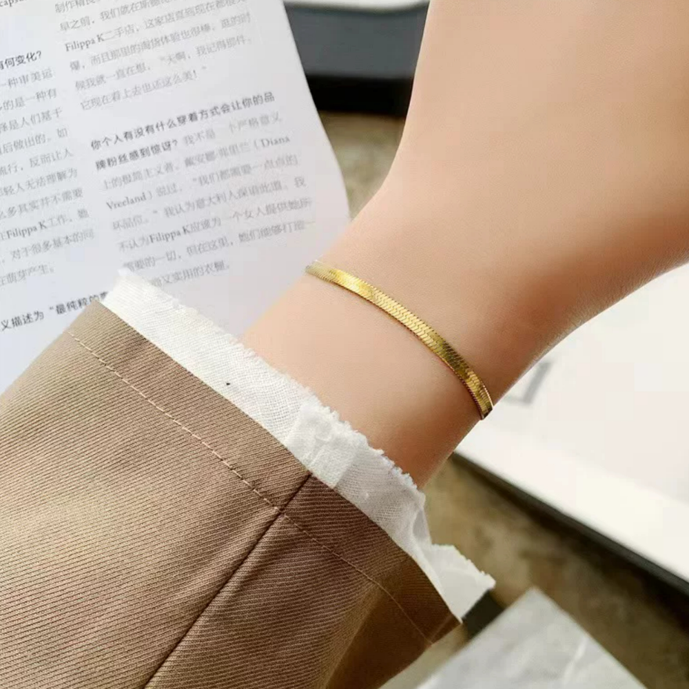 탐낼탐 14k목걸이 명품 여자 체인 커플 레이어드 데일리 뱀 목걸이 골드필드 40cm 이미지 8