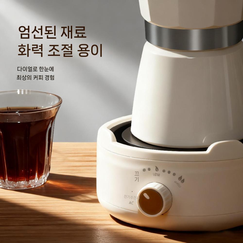모카포트 인덕션 하이라이트 전기렌지 버너 받침판 블랙 - 상세 이미지 3