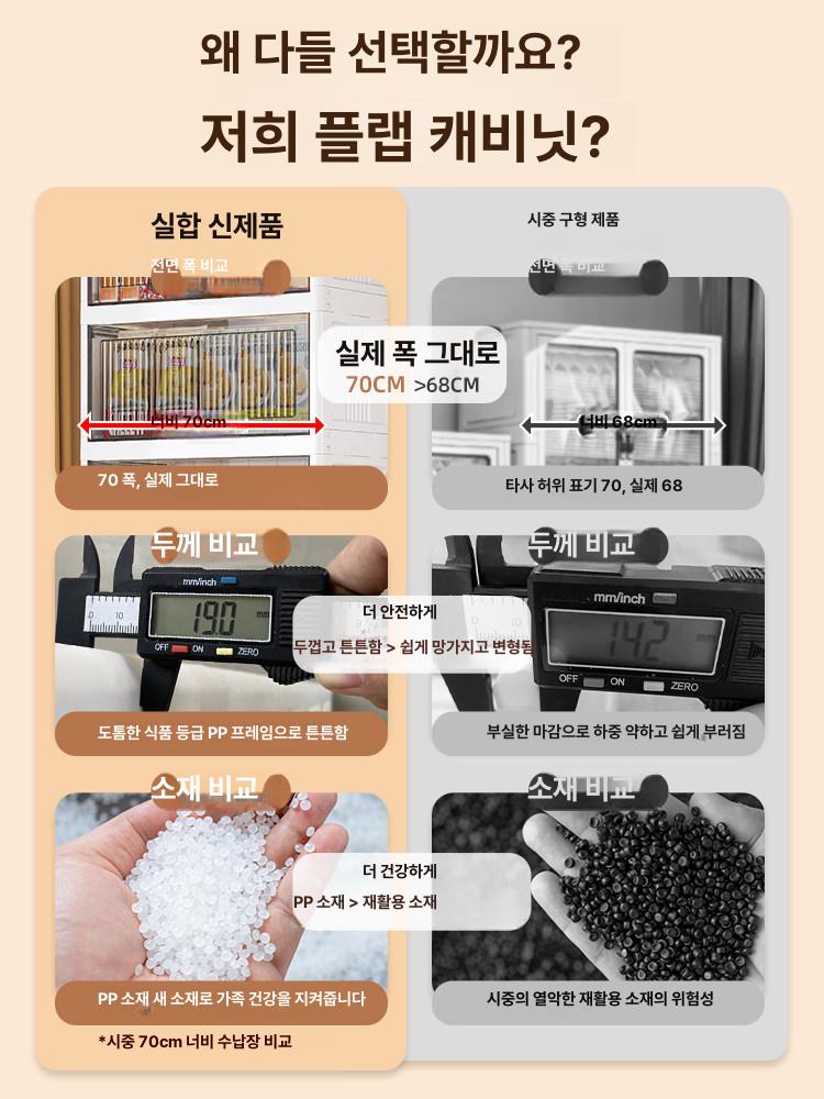 바퀴달린 5단 서랍장 이동식 플라스틱 리빙 주방 틈새 수납장 트롤리 랙 투명 서재 - 상세 이미지 3