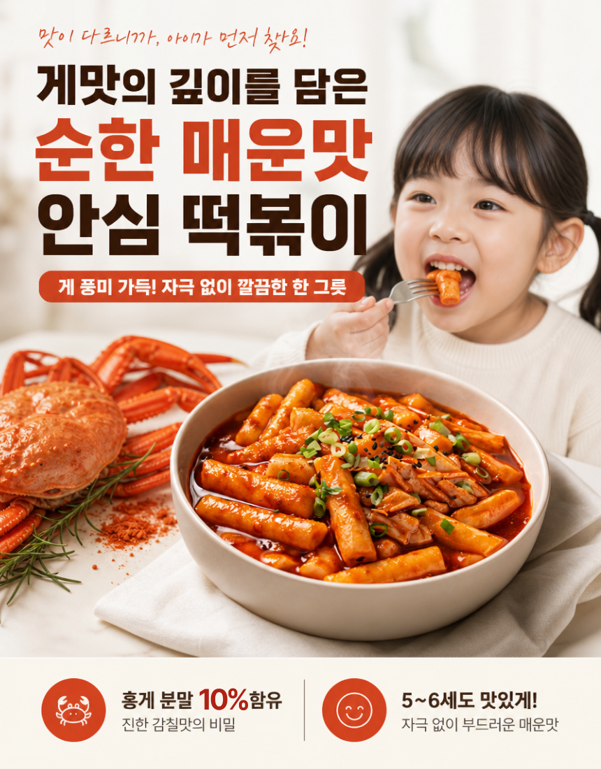 속초 홍게 국물 떡볶이 밀키트 2인분 해물 떡볶이 - 상세 이미지 4