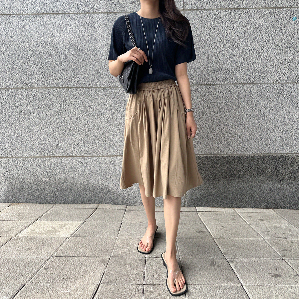 (무배)뮤지 플리츠 티셔츠 이미지 7