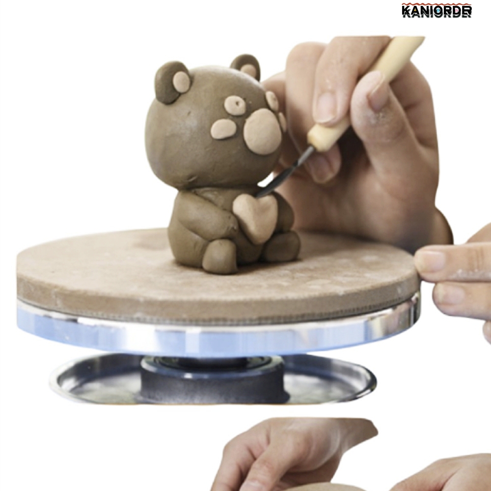 도자기 물레 수동 회전대 미니어처 조각 손물레 조소 용품 15cm - 상품 이미지