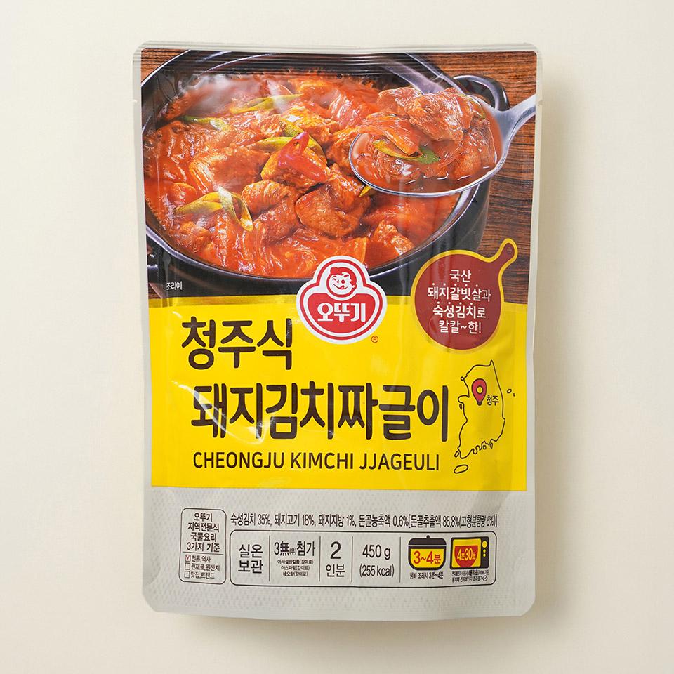메가마트 오뚜기 청주식 돼지 김치짜글이 450g - 상품 이미지