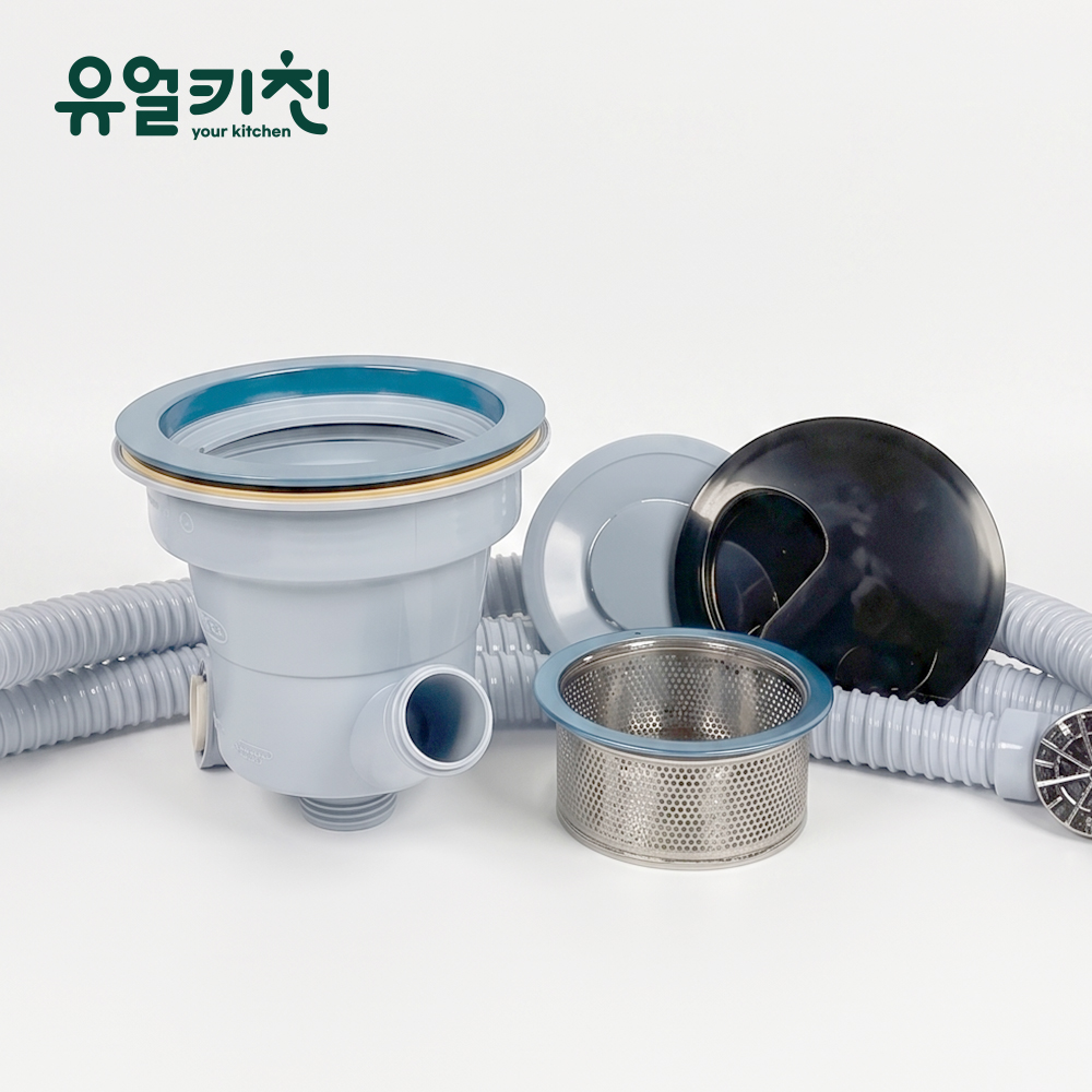 업소용 싱크대 배수구 세트 식당 개수대 배수통 대배수구 - 상품 이미지