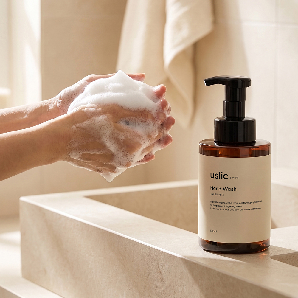 어슬릭 퍼퓸핸드워시 선물 손세정제 물비누 블랑 드 베이비파우더, 500ml, 1개 - 상세 이미지 2