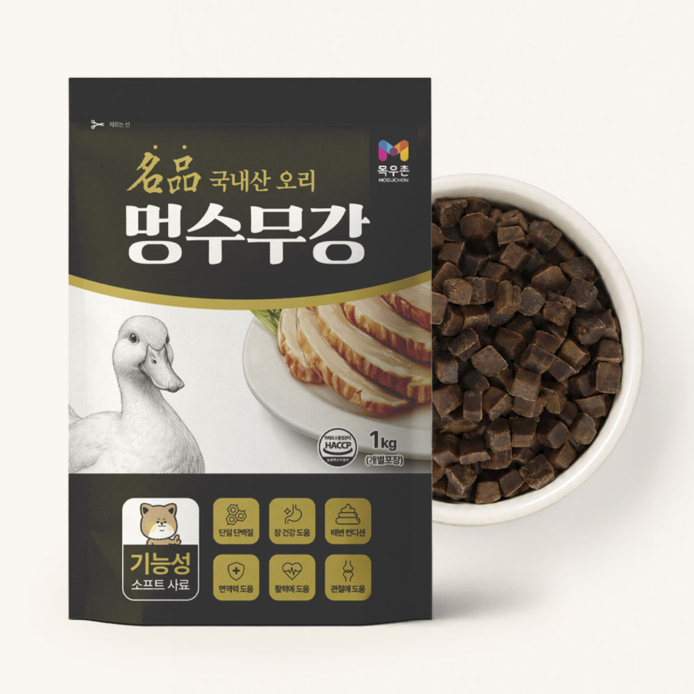 목우촌 멍수무강 강아지 소프트사료 오리고기, 1kg, 1개 - 상세 이미지 2