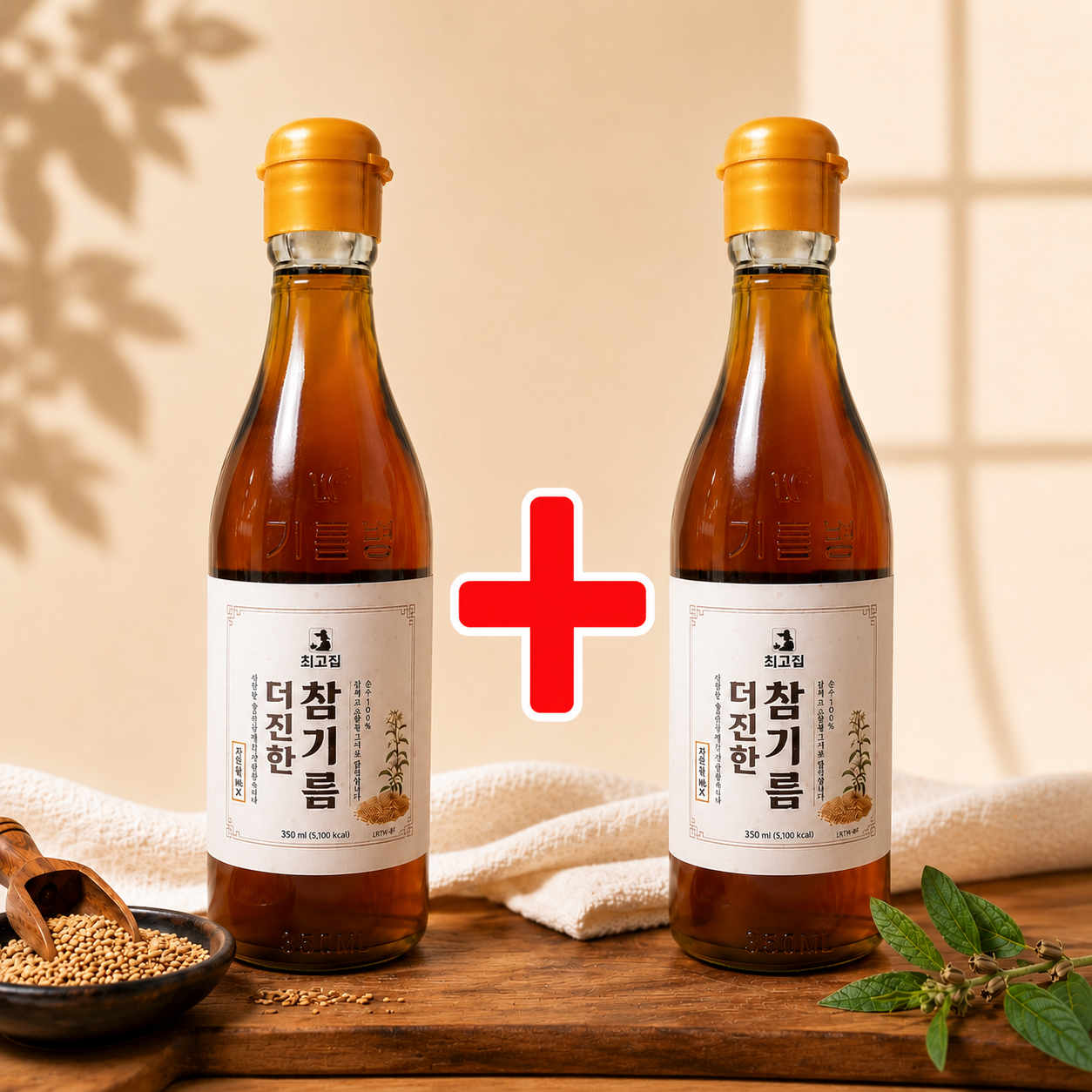 참기름 전통방식 그대로 통참깨 350ml, 2개 - 상품 이미지