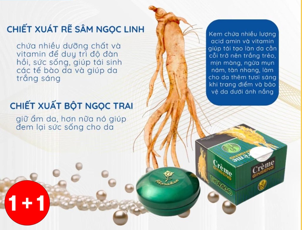 THORAKAO ginseng 토라카오 인삼 크림 7g(주문의2배수량 발송) - 상품 이미지