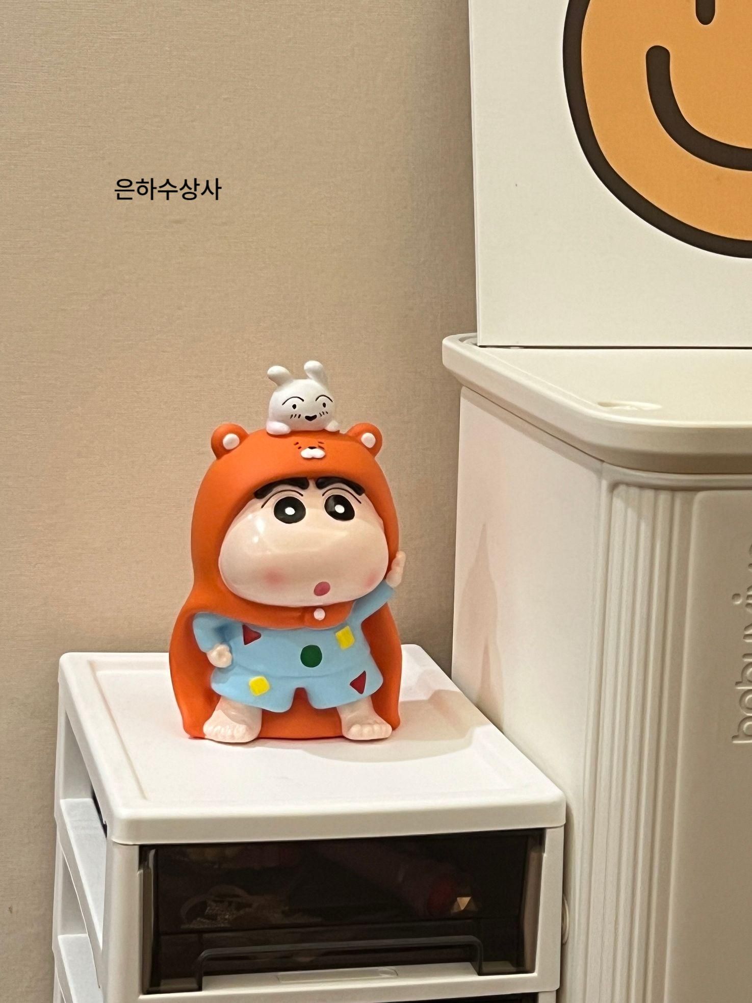짱구 피규어 캐릭터 인테리어 소품 거실 테이블 장식 저금통 굿즈 크레용 신짱 은하수상사 목욕 신노스케 12cm - 상세 이미지 5
