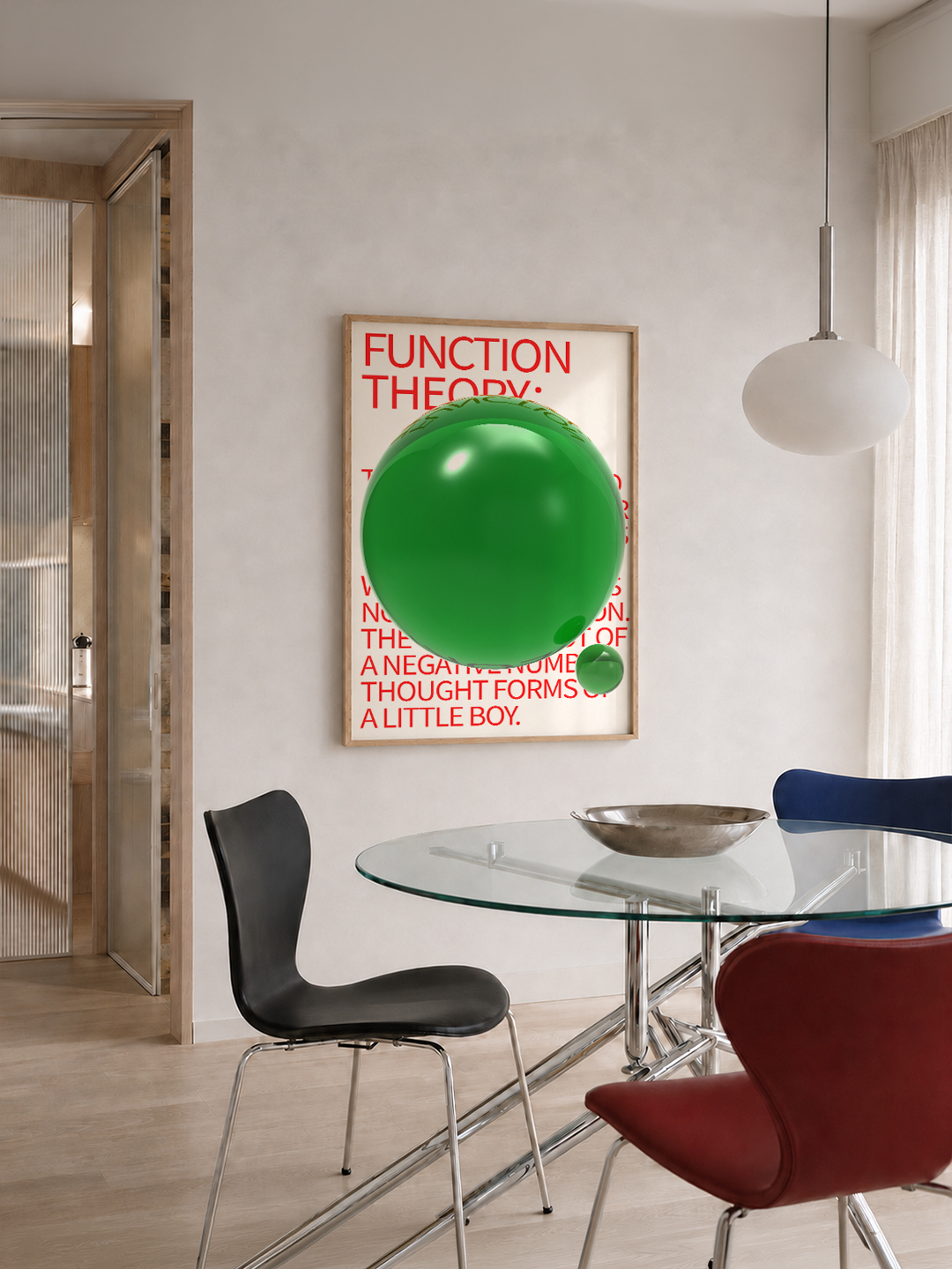 그린 컬러포인트 그래픽 오브제 거실 카페 모던 인테리어 대형 포스터 FUNCTION - 상세 이미지 5